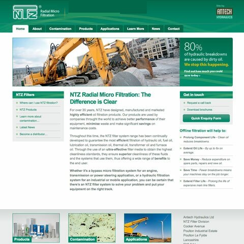 NTZ Filters Web Design