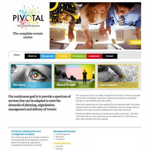 Pivotal Events Web Design