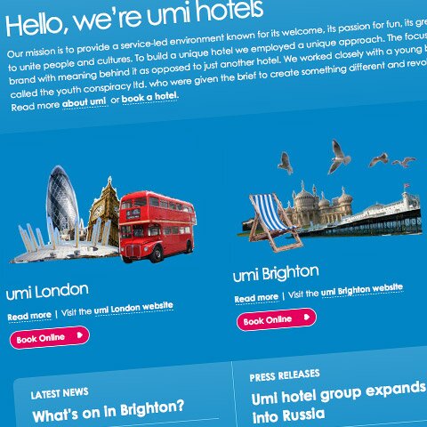 umi Hotels Web Design