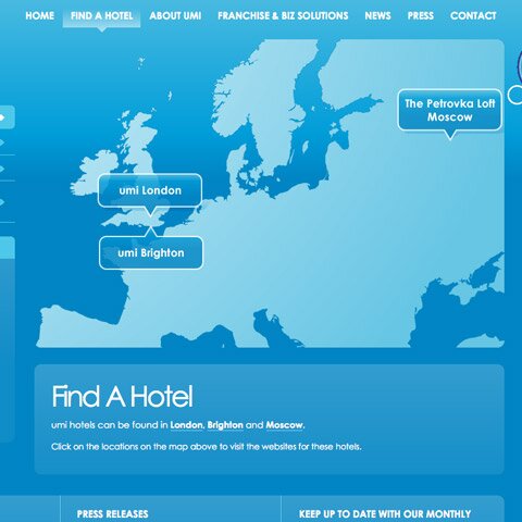 umi Hotels Web Design