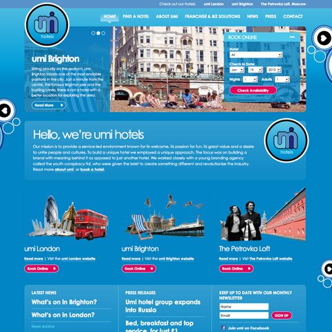 umi Hotels Web Design