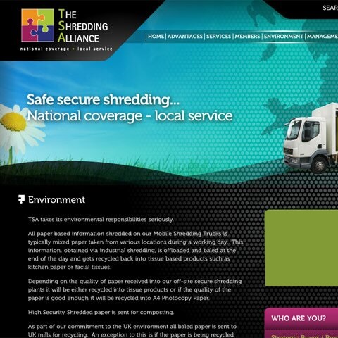 The Shredding Alliance Web Design