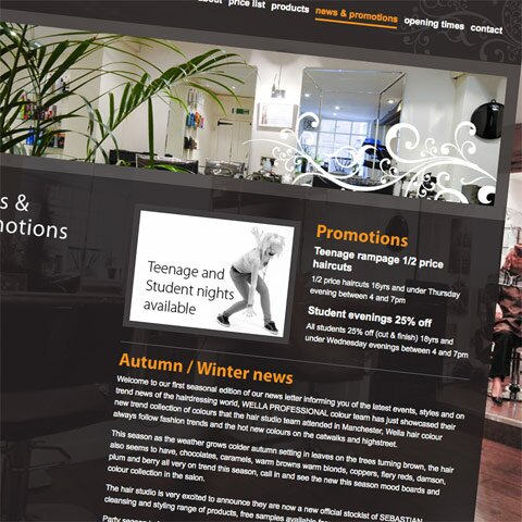 The Hair Studio Poulton Web Design