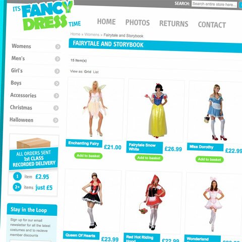 It’s Fancy Dress Time Web Design