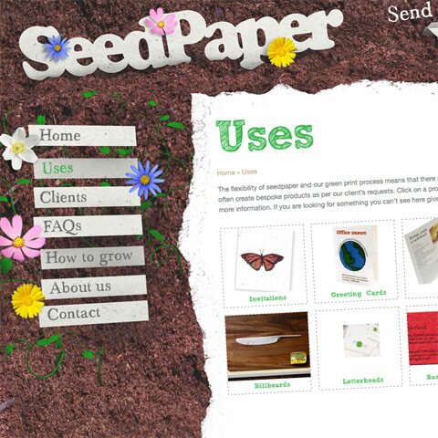 Seed Paper Web Design