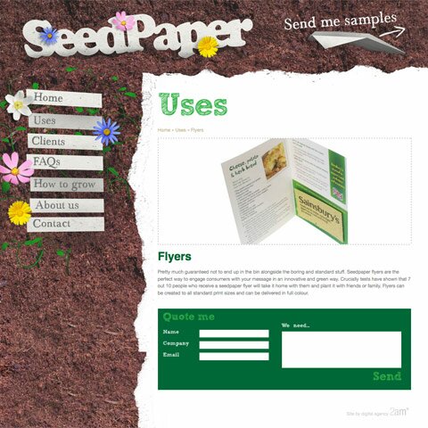 Seed Paper Web Design