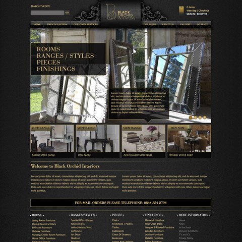 Black Orchid Interiors Web Design