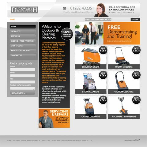 Duckworth Cleaning Machines Web Design