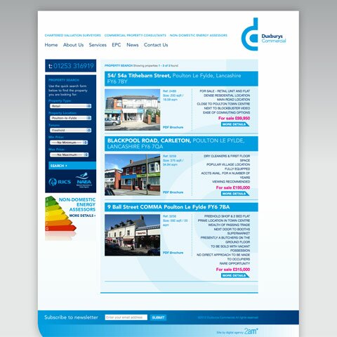 Duxburys Commercial Web Design