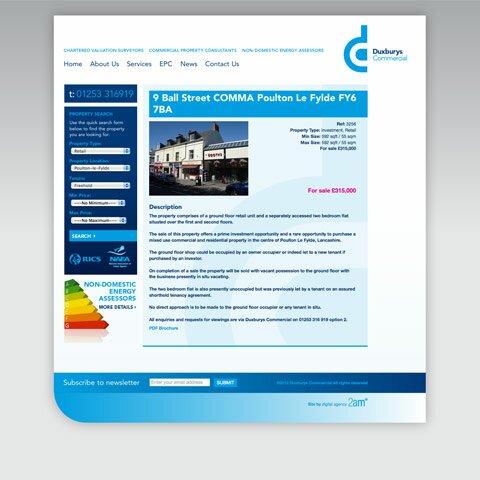 Duxburys Commercial Web Design