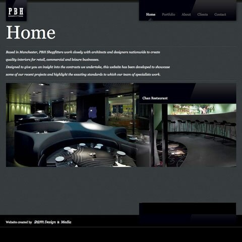 PBH Shopfitters Web Design