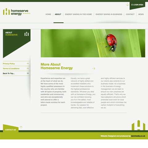 Homeserve Energy Web Design