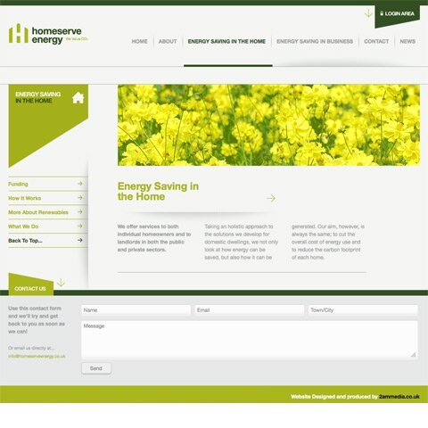 Homeserve Energy Web Design