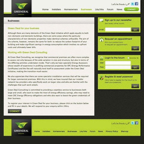 Green Deal Consulting Web Design