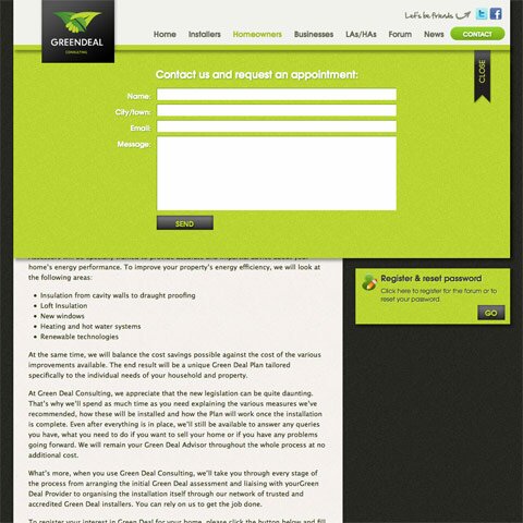 Green Deal Consulting Web Design