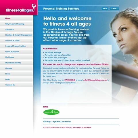 Fitness 4 all ages Web Design