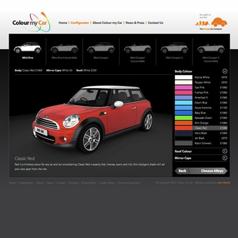 Colour my Car Web Design