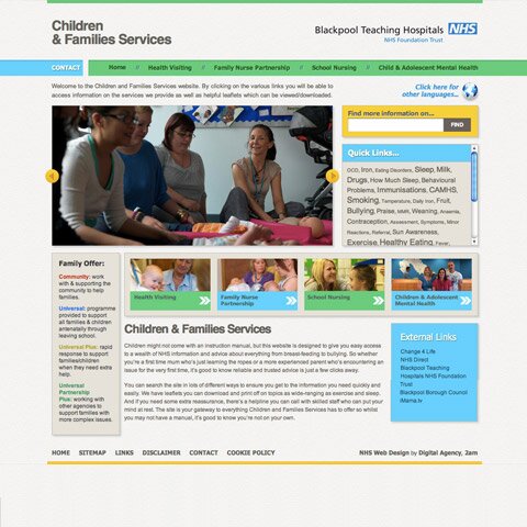 Children and Family Services Web Design