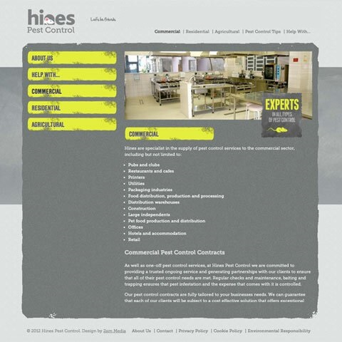 Hines Pest Control Web Design