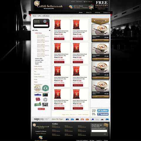 Coffee Seller Web Design