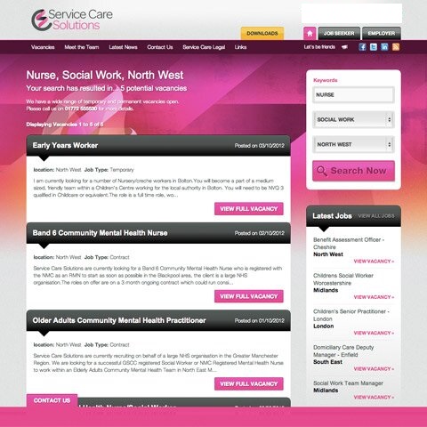 Service Care Solutions Web Design